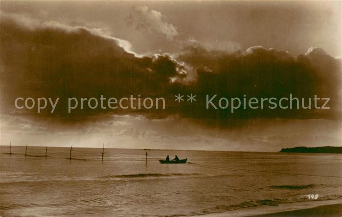 Juist Nordseebad Fischerboot Strand Abendstimmung Nordseeinsel