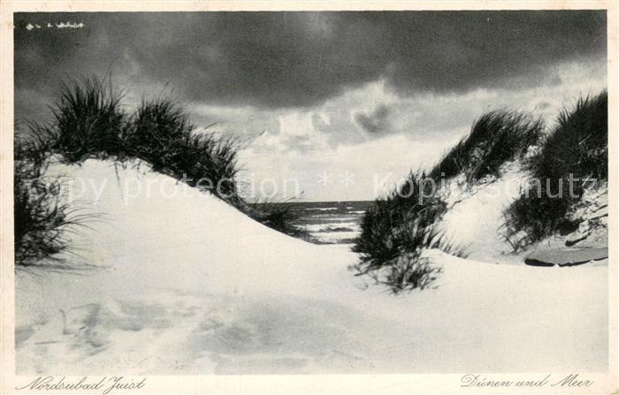 Juist Nordseebad Duenen und Meer Nordseeinsel
