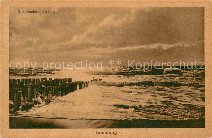 Juist Nordseebad Brandung Strand Nordseeinsel