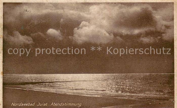 Juist Nordseebad Abendstimmung am Strand Nordseeinsel