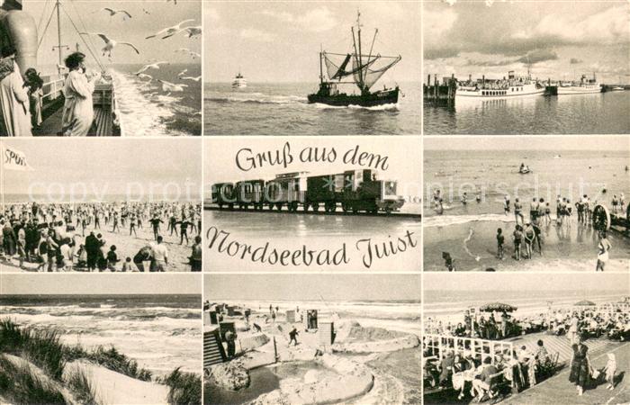 Juist Nordseebad Faehre Fischerboot Hafen Inselzug Strand Nordseeinsel