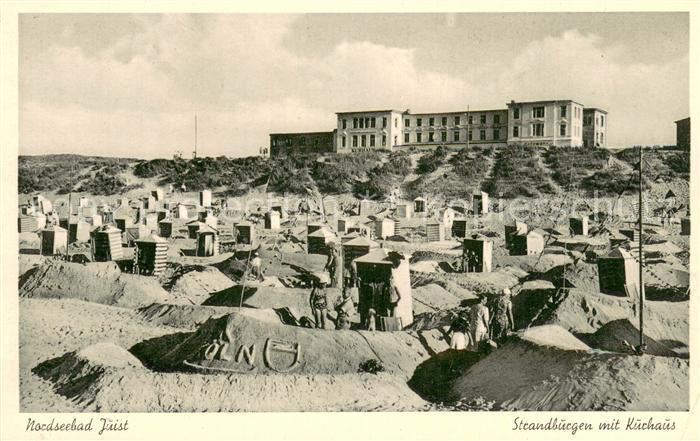 Juist Nordseebad Strandburgen mit Kurhaus