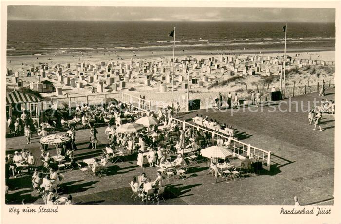 Juist Nordseebad Weg zum Strand StrandCafe