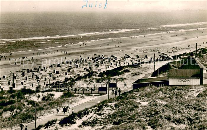 Juist Nordseebad Strand mit Promenade und Casino