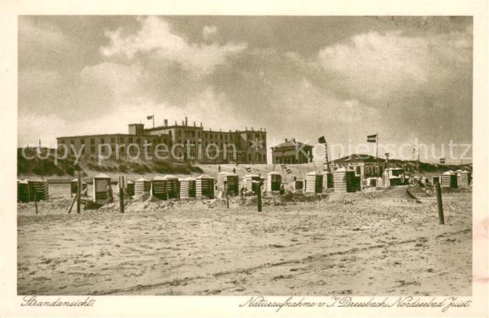 Juist Nordseebad Strandansicht Naturaufnahme von J. Dreesbach