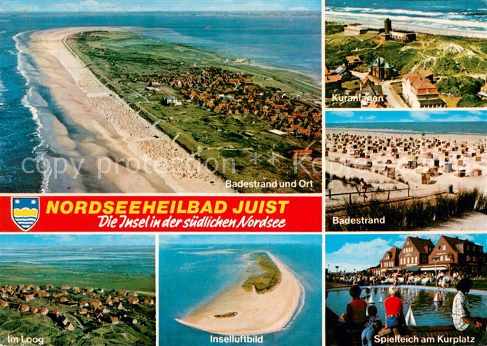Juist Nordseebad Badestrand Inseldorf Fliegeraufnahme Kuranlagen Badestrand Im L