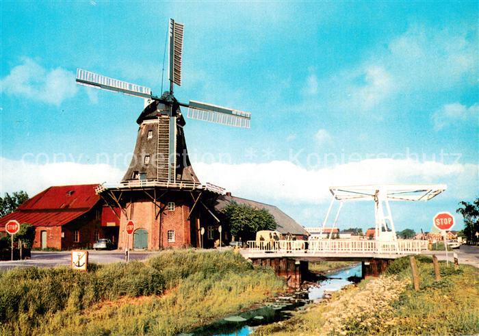 Ostfriesland Ostfriesische Landschaft Windmuehle Zugbruecke