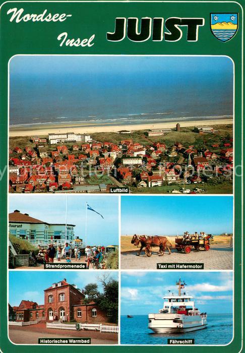 Juist Nordseebad Inseldorf Luftbild Strandpromenade Pferdetaxi Historisches Warm