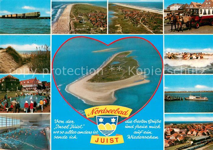 Juist Nordseebad Inselzug Pferdebus Duenen Strandleben Spielteich Faehre Wellenb