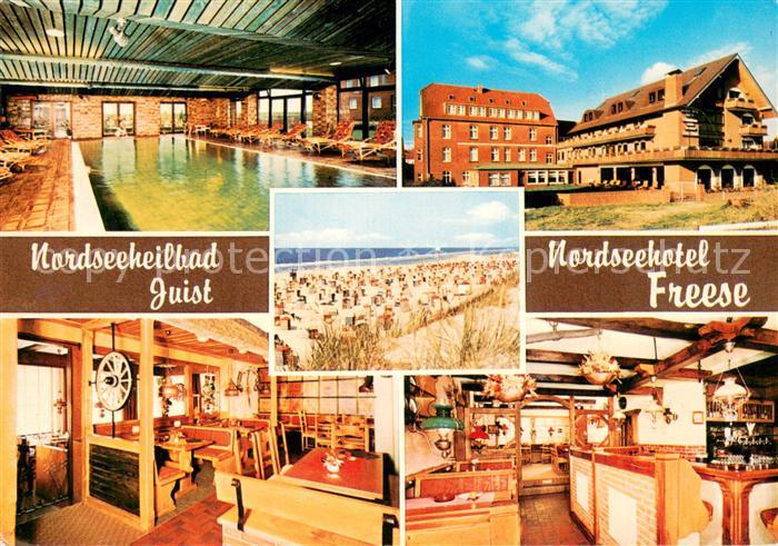 Juist Nordseebad Nordseehotel Freese Restaurant Hallenbad Strandleben