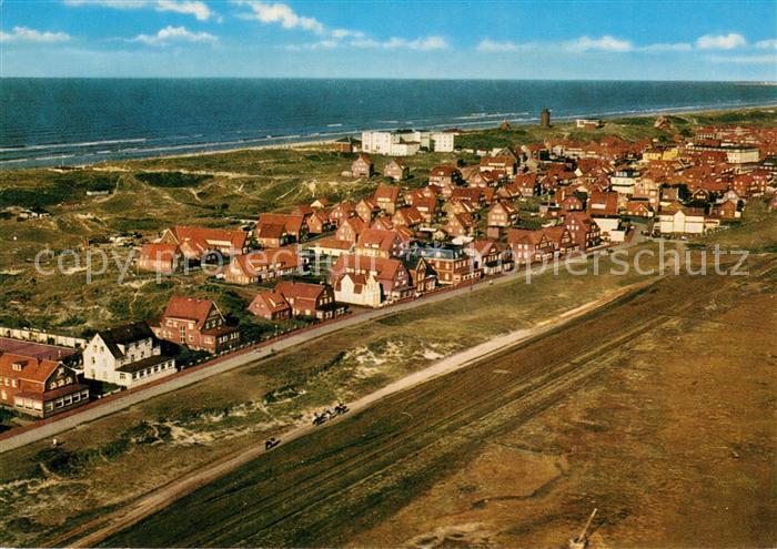 Juist Nordseebad Billstrasse mit Inseldorf Nordseeinsel