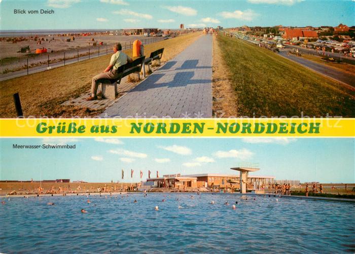 Norddeich  Norden Nordseebad Strandpromenade Meerwasser Schwimmbad