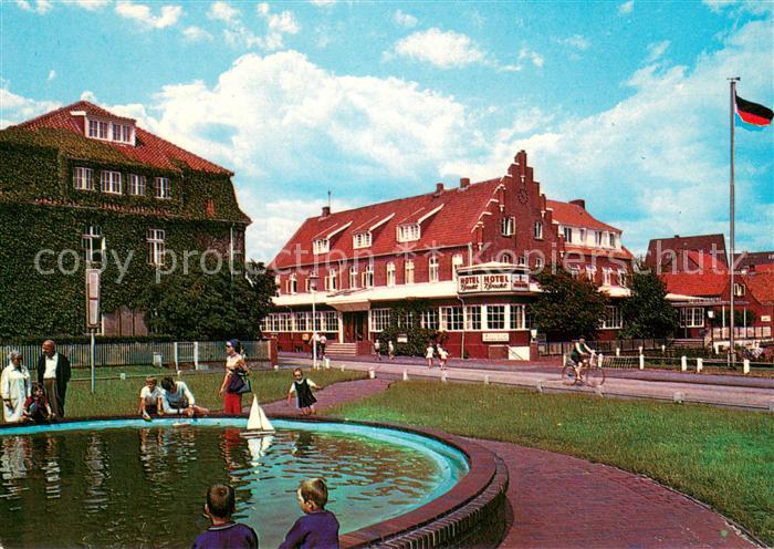 Juist Nordseebad Hotel und Haus Bracht Spielteich am Kurplatz