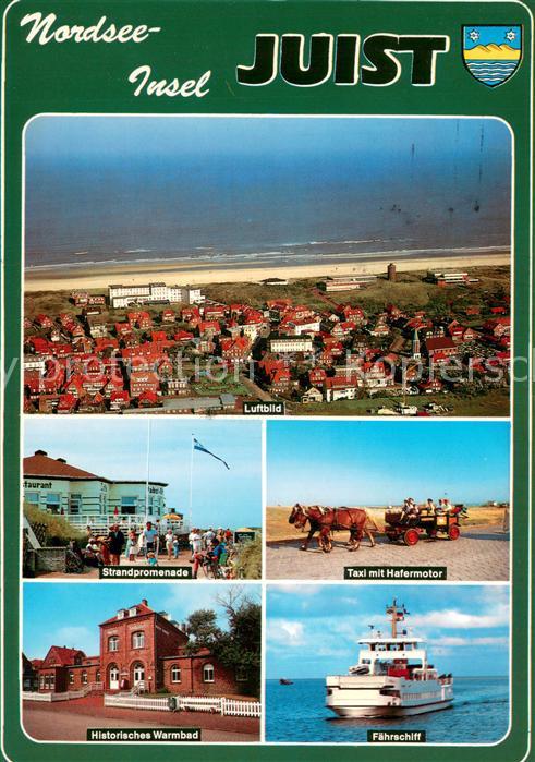 Juist Nordseebad Inseldorf Luftbild Strandpromenade Pferdetaxi Historisches Warm