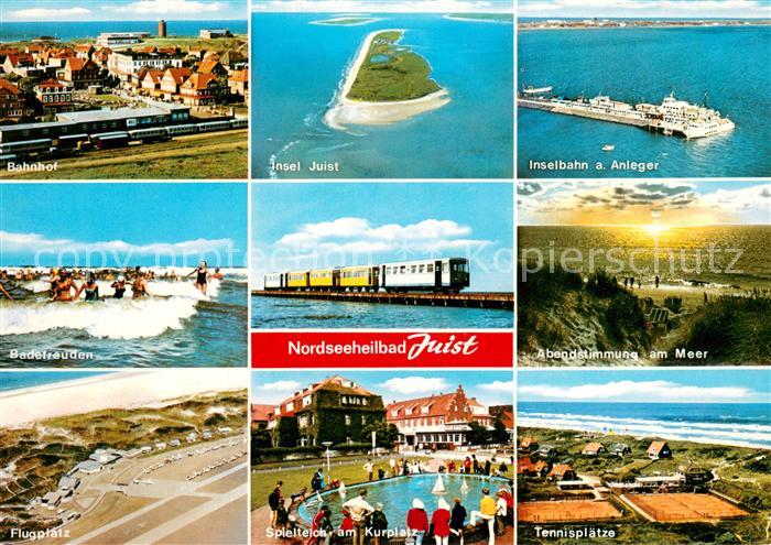 Juist Nordseebad Bahnhof Nordseeinsel Schiffsanleger Tennisplatz Flugplatz Lufta