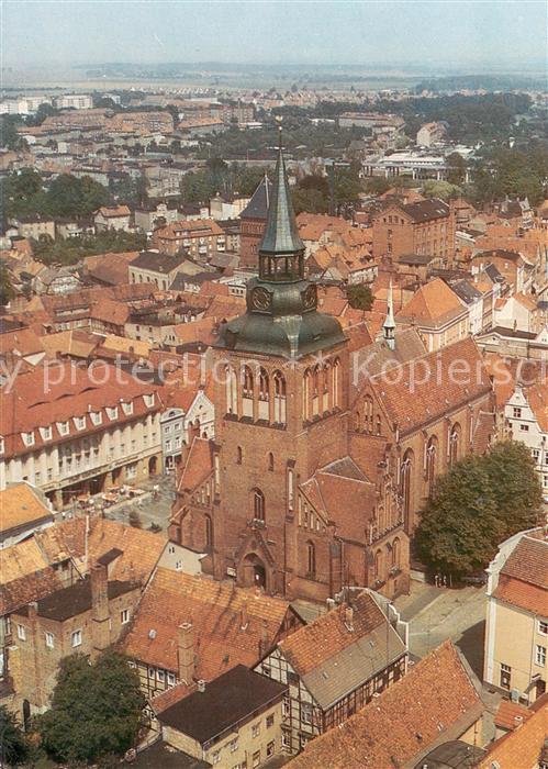 Guestrow Mecklenburg Vorpommern Kirche St. Marien Luftbildserie der Interflug