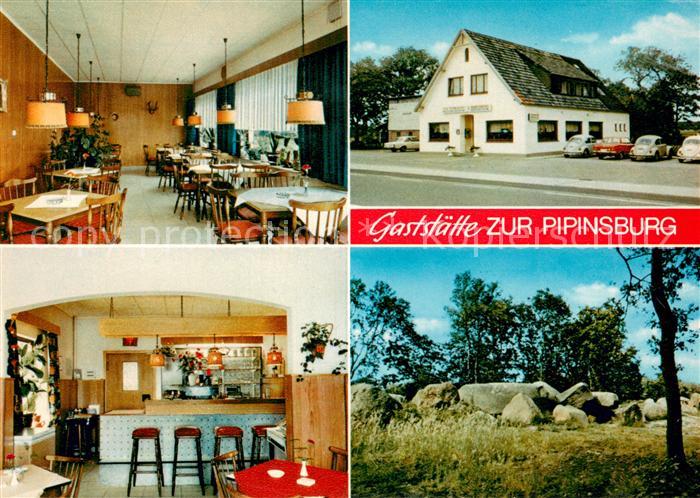 Holssel Gaststaette zur Pipinsburg Gaststube Bar Felsformation