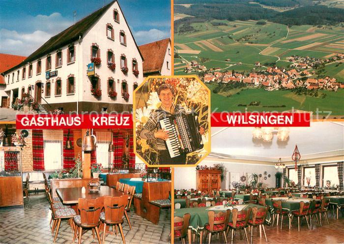 Wilsingen Gasthaus Kreuz Gastraeume Panorama Akkordeonspieler