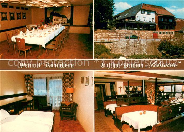 Koenigheim Gasthof Pension Schwan Gastraeume Zimmer