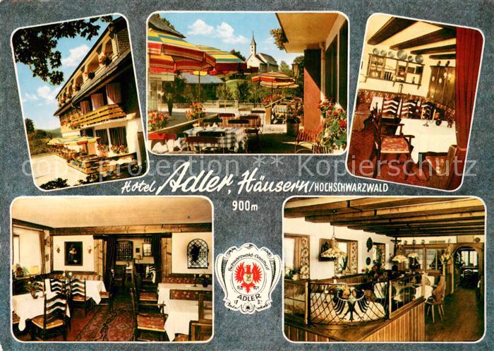 Haeusern Schwarzwald Hotel Adler Terrasse Gastraeume