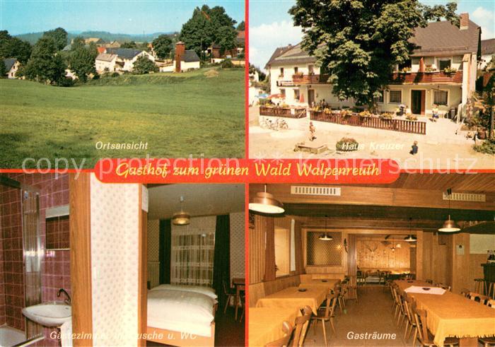 Zell Fichtelgebirge Panorama Gasthof zum gruenen Wald Walpenreuth Haus Kreuzer G