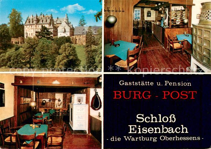 Schloss Eisenbach Gaststaette Pension Burg Post Gastraeume