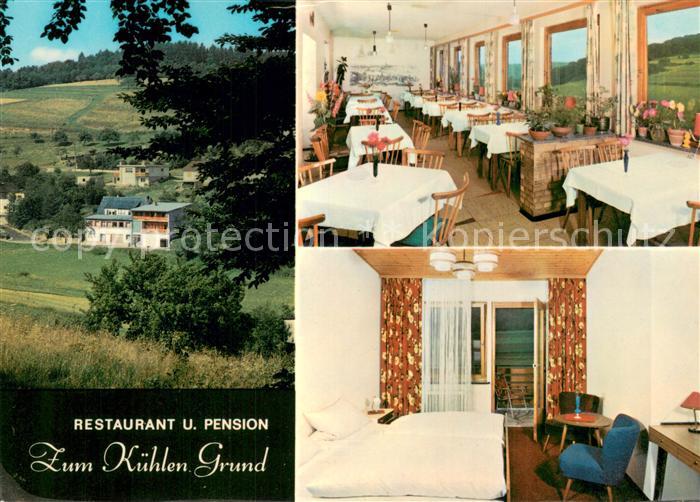 Cratzenbach Restaurant Pension Zum Kuehlen Grund Gastraum Zimmer