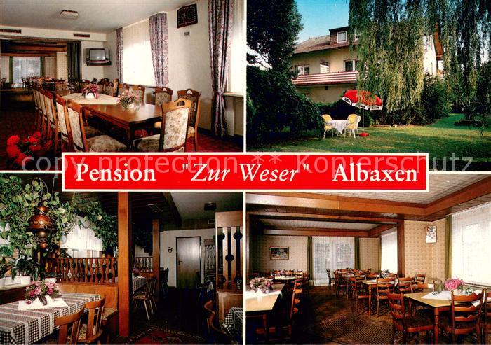 Albaxen Pension Zur Weser Gastraeume Garten