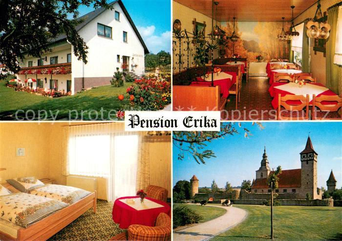 Ostheim Rhoen Pension Erika Gastraum Gaestezimmer Kirche