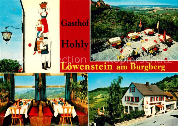 Loewenstein Gasthof Hohly Terrasse Gaststube