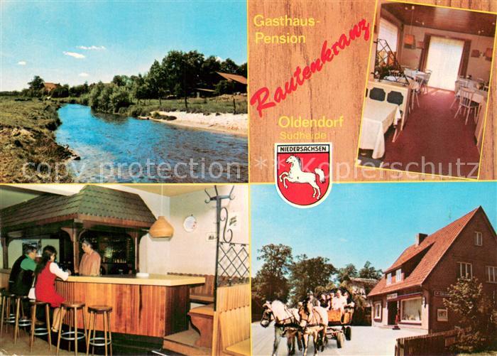 Oldendorf Celle Gasthaus und Pension Rautenkranz Gaststube Bar Pferdewagen