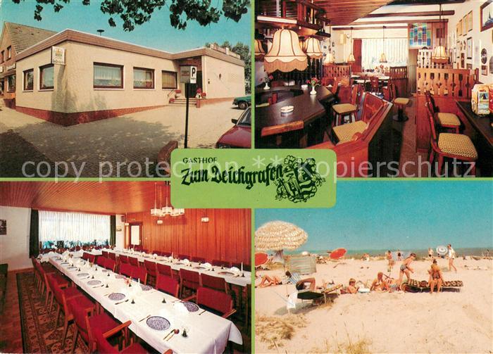 Minsen Foerrien Gasthof Zum Deichgrafen Gaststube Speisesaal Strandpartie