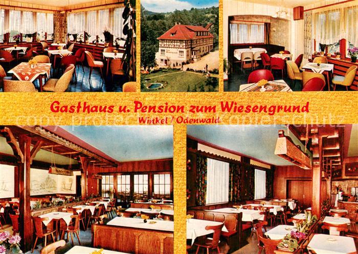 Winkel Odenwald Gasthaus Pension zum Wiesengrund Gastraeume