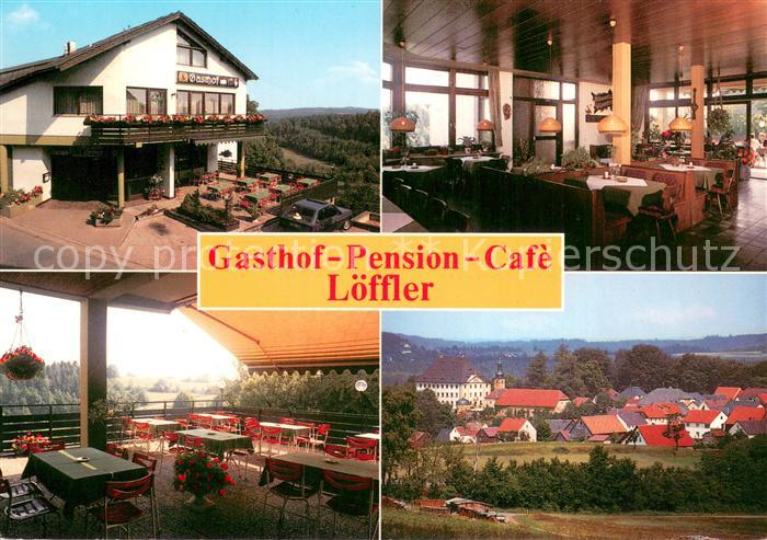 Trockau Pegnitz Gasthof Pension Cafe Loeffler Gastraeume Terrasse