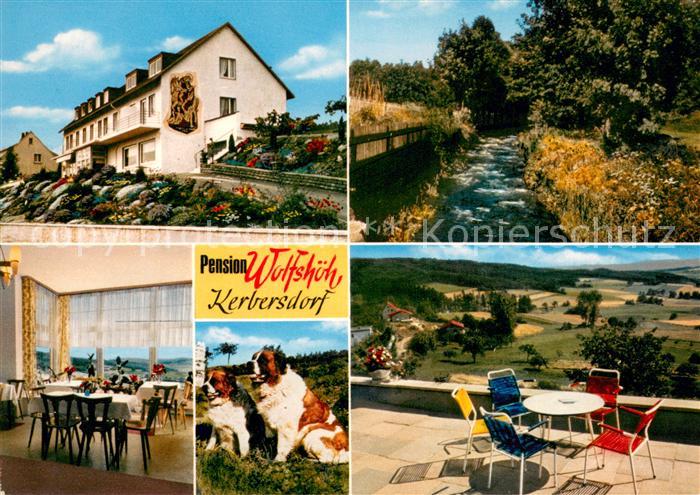 Kerbersdorf Pension Wolfshoeh Gaststube Bernhardiner Terrasse