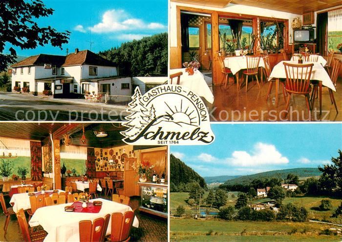 Huettenthal Mossautal Gasthaus Pension Zur Schmelz Gastraeume Panorama