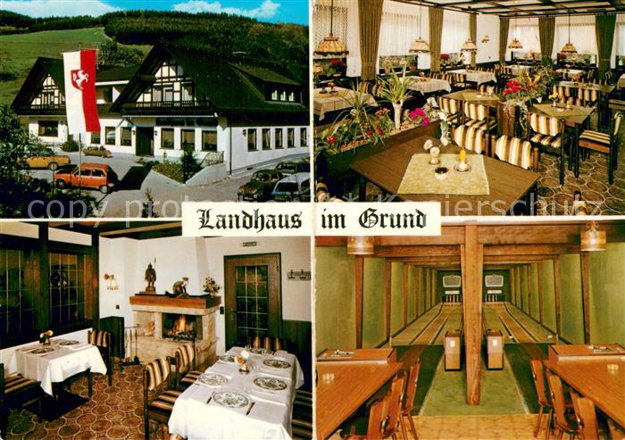 Lennestadt Landhaus im Grund Gaststube Kaminzimmer Kegelbahn