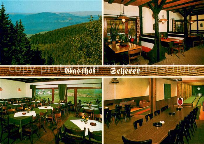 Schoenau Wenden Gasthof Scherer Gastraeume Kegelbahn Panorama