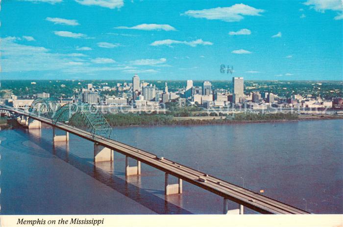 Memphis Tennessee Air view on the Mississippi