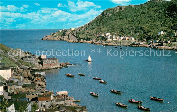 St Johns Newfoundland and Labrador Fishing boats with Fort Amherst Air view