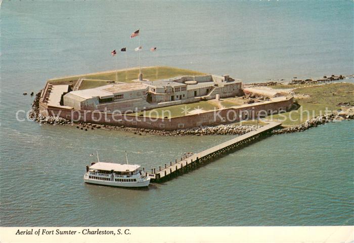 Charleston South Carolina Aerial view of Fort Sumter