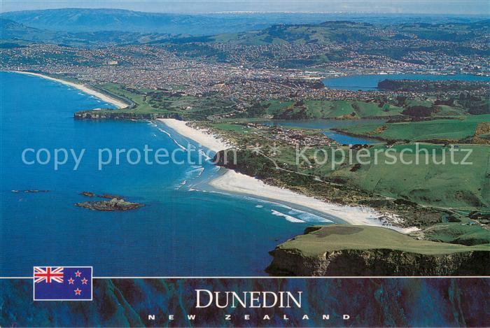 Dunedin NZ Aerial view Tomahawk Beach St Kilda and St Clair