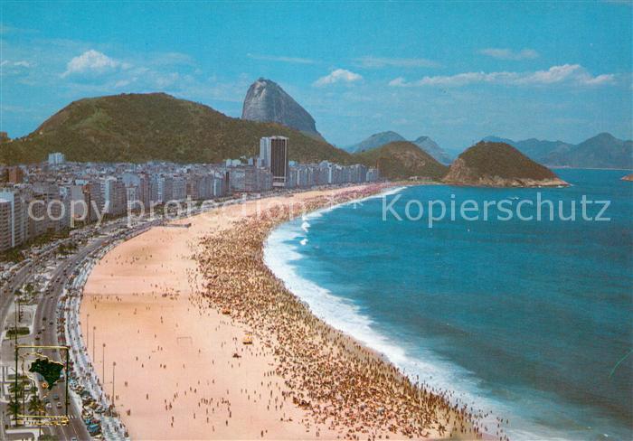 Rio de Janeiro Copacabana Fliegeraufnahme