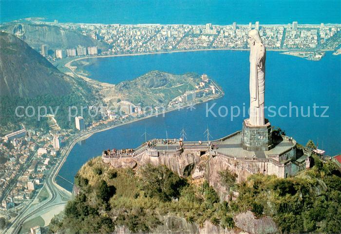 Rio de Janeiro Vista aerea do Corcovado com Lagoa Rodrigo de Freitas ao fundo
