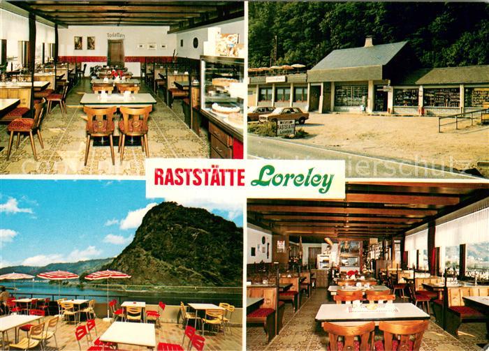 St Goar Raststaette Loreley Gastraeume Terrasse