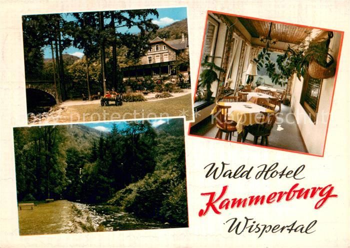 Ruedesheim am Rhein Waldhotel Kammerburg Wispertal Gastraum Park Forellenbach