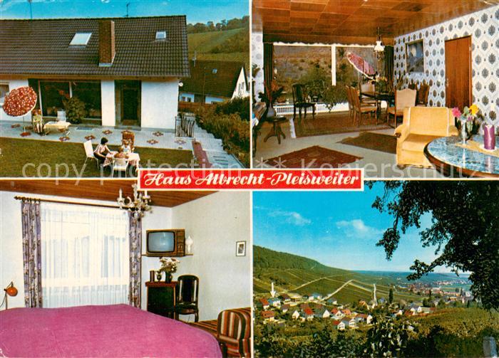 Pleisweiler-Oberhofen Haus Albrecht Terrasse Gastraum Zimmer Panorama