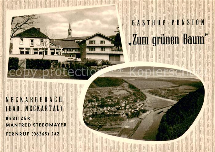 Neckargerach Gasthof Pension Zum gruenen Baum Panorama