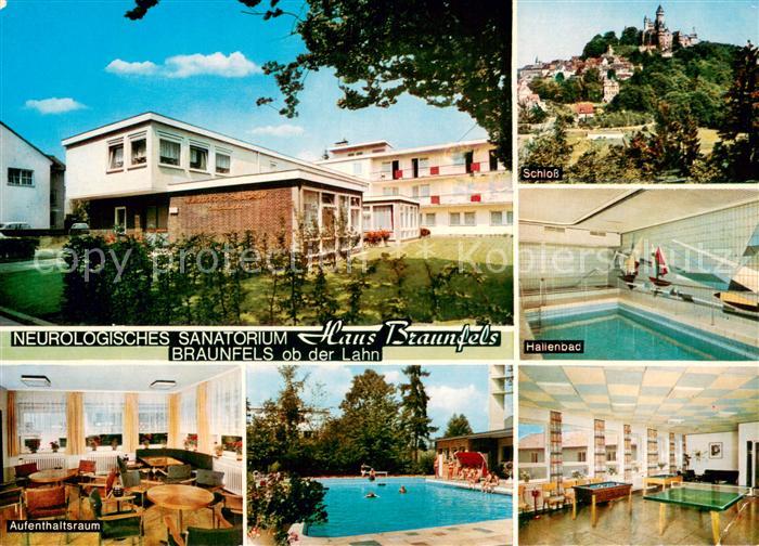 Braunfels Neurolog Sanatorium Haus Braunfels Aufenthaltsraum Schloss Hallenbad F