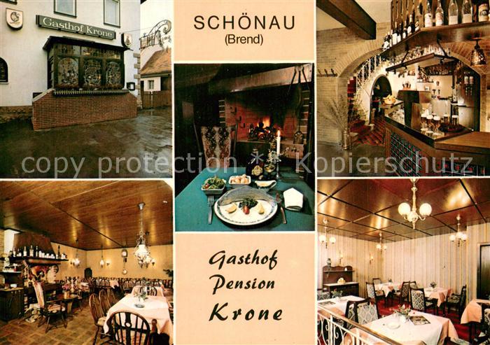 Schoenau Brend Gasthof Pension Krone Gastraeume Kaminzimmer Bar